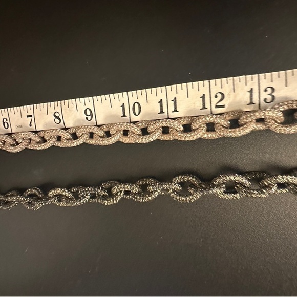 Chain Glittery Infinity Statement necklace Tri-colored silver, back and gold - Picture 10 of 16